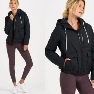 Vuori Women's Black Insulated Hooded Jacket